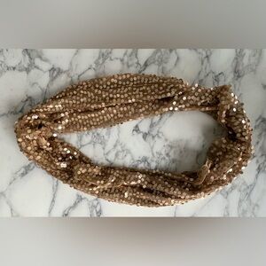 Gold Sequin Infinity Scarf